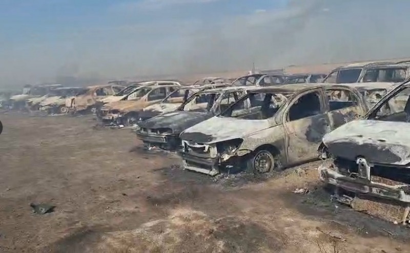 Voraz incendio afect� un dep�sito judicial de Bah�a Blanca